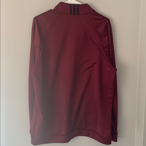 Adidas purple longsleeve quarter zip pullover L - Picture 3 of 6